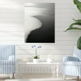 thumbnail image 1 of Designart "Black And White Simplicity Beach Photo VI" Nautical & Beach Metal Wall Art, 1 of 5