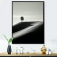 thumbnail image 1 of Designart "Black And White Solitary Desert Tree I" Desert Floater Framed Wall Decor, 1 of 5