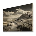 thumbnail image 1 of Designart "Black And White Spain horizon" Landscapes Print on Natural Pine Wood, 1 of 5