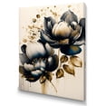 thumbnail image 1 of Designart Black And White Watercolor Roses III Canvas Wall Art, 1 of 5