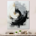 thumbnail image 1 of Designart "Black And White Zen VORTEX II" Abstract Spirals Metal Art Living Room, 1 of 5
