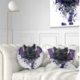 thumbnail image 1 of Designart Black Cat with Blue Wings - Animal Throw Pillow - 12x20, 1 of 5
