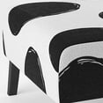 thumbnail image 1 of Designart "Black Circles Pattern" Upholstered Patterned Accent Chair and Arm Chair, 1 of 5