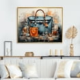 thumbnail image 1 of Designart "Black Handbag in Minimalism" Fashion Floater Framed Canvas Print, 1 of 7