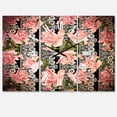 thumbnail image 1 of Designart 'Black Lacy Roses Pattern' Traditional Wall Clock, 1 of 3