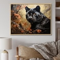 thumbnail image 1 of Designart "Black Panther composition Of Nature" Animals Floater Framed Canvas Print, 1 of 7