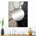 thumbnail image 1 of Designart "Black Pottery In Beige Minimalism" Abstract Spirals Mirror Wall Decor - Modern Beige Abstract Mirror Wall Art For Bathroom - 32" x 24" Inch, 1 of 5