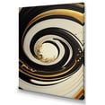 thumbnail image 1 of Designart Black, Silver And Gold Blending Swirls I Canvas Wall Art, 1 of 5