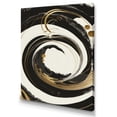 thumbnail image 1 of Designart Black, Silver And Gold Blending Swirls II Canvas Wall Art, 1 of 5