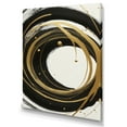 thumbnail image 1 of Designart Black, Silver And Gold Blending Swirls III Canvas Wall Art, 1 of 5