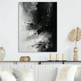 thumbnail image 1 of Designart "Black Textured Splash Paint Art III" Abstract Painting Wall Art For Kitchen, 1 of 5