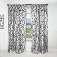 thumbnail image 1 of Designart 'Black Web Pattern' Modern & Contemporary Curtain Panel, 1 of 5
