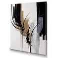 thumbnail image 1 of Designart Black, White And Gold Expression II Canvas Wall Art, 1 of 5