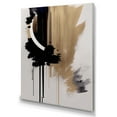 thumbnail image 1 of Designart Black, White And Gold Expression III Canvas Wall Art, 1 of 5