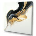thumbnail image 1 of Designart Black, White And Gold Liquid Art I Canvas Wall Art, 1 of 5
