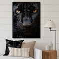 thumbnail image 1 of Designart "Black White Panther modern Encounter" Animals Floater Framed Wall Decor, 1 of 7