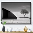thumbnail image 1 of Designart "Black & White Scandinavian Scenery" Modern Scandinavian Floater Framed Canvas Art Print, 1 of 5