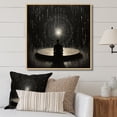 thumbnail image 1 of Designart "Black Yellow Meditation euphony Of Mind" Abstract Floater Framed Wall Art Living Room, 1 of 7