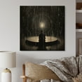 thumbnail image 1 of Designart "Black Yellow Meditation euphony Of Mind" Abstract Print on Natural Pine Wood, 1 of 5