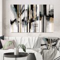 thumbnail image 1 of Designart "Black and Gold Geometric Geode I" Animals Wall Art Set Of 3 - Abstract Geometric Black Gallery Set For Office Decor, 1 of 6