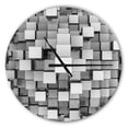 thumbnail image 1 of Designart 'Black and Grey Cubes ' Modern wall clock, 1 of 3
