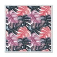 thumbnail image 1 of Designart 'Black and Red Monstera On Rough Brush Strokes II' Tropical Framed Canvas Wall Art Print, 1 of 5