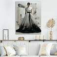 Designart "Black and White Chic Dress Minimalist Elegance I" Fashion