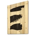 thumbnail image 1 of Designart 'Black and White Geometric Company II' Mid-Century Modern Print on Natural Pine Wood, 1 of 3