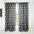 thumbnail image 1 of Designart 'Black and White Geometric Pattern II' Mid-Century Modern Curtain Panel, 1 of 5