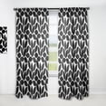 thumbnail image 1 of Designart 'Black and White Geometric Pattern XII' Mid-Century Modern Curtain Panel, 1 of 5