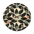 thumbnail image 1 of Designart 'Black and White Geometric Pattern XII' Mid-Century Modern Wood Wall Clock, 1 of 5