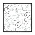thumbnail image 1 of Designart 'Black and White One Line Drawing Portraits' Modern Framed Canvas Wall Art Print, 1 of 5