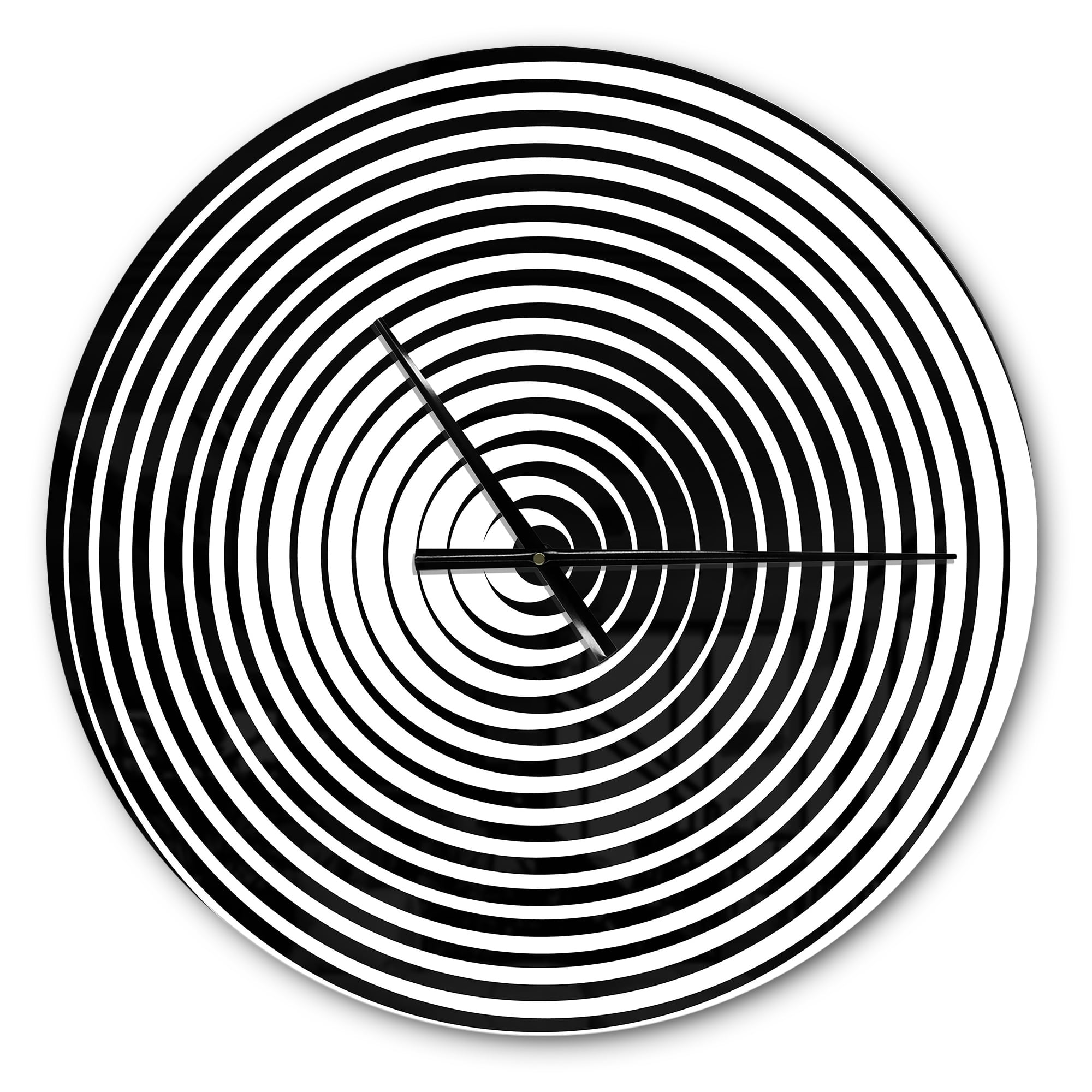 Designart 'Black and White Optical Illusion' Metal Wall Clock