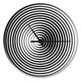 thumbnail image 1 of Designart 'Black and White Optical Illusion' Metal Wall Clock, 1 of 3