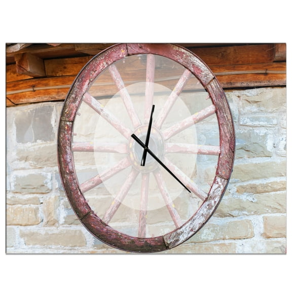 Designart 'Black and White Optical Illusion' Modern wall clock