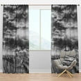 thumbnail image 1 of Designart 'Black and White Panoramic London' Cityscape Blackout Curtain Panel, 1 of 4