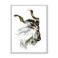 thumbnail image 1 of Designart 'Black and White Portrait Of Goat II' Farmhouse Framed Canvas Wall Art Print, 1 of 5
