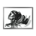 thumbnail image 1 of Designart 'Black and White Portrait of African American Woman IV' Modern Framed Art Print, 1 of 4