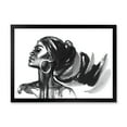 thumbnail image 1 of Designart 'Black and White Portrait of African American Woman IV' Modern Framed Art Print, 1 of 4