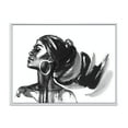 thumbnail image 1 of Designart 'Black and White Portrait of African American Woman IV' Modern Framed Canvas Wall Art Print, 1 of 5