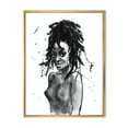 thumbnail image 1 of Designart 'Black and White Portrait of African American Woman V' Modern Framed Canvas Wall Art Print, 1 of 5