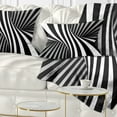 thumbnail image 1 of Designart Black and White Spiral - Abstract Throw Pillow - 12x20, 1 of 5