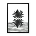 thumbnail image 1 of Designart 'Black and White Striped Under Tropical Leaf II' Modern Framed Art Print, 1 of 4