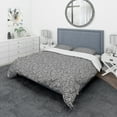 thumbnail image 1 of Designart 'Black and White Triangular Rhythm' Modern & Contemporary Duvet Cover Set, 1 of 4
