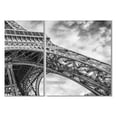 thumbnail image 1 of Designart 'Black and White View of Paris Paris Eiffel Tower ' Cityscape Canvas Print, 1 of 3