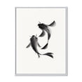 thumbnail image 1 of Designart 'Black and White Vintage Fish II' Nautical & Coastal Framed Canvas Wall Art Print, 1 of 5