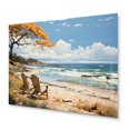 thumbnail image 1 of Designart "Bliss Pastoral Coastal Beach painting" Nautical & Beach Metal Art Print, 1 of 5