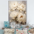thumbnail image 1 of Designart "Blissful Beige Peony Fragrance III" Peonies Floater Framed Wall Art Prints, 1 of 5