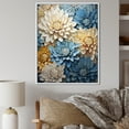 thumbnail image 1 of Designart "Blissful White And Blue Mums In The Garden III" Mums Floater Framed Canvas Art Print, 1 of 5
