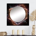 thumbnail image 1 of Designart "Block Universe Theory Space Galaxy Concept I" Space Square Mirror Wall Decor Modern - Large Blue Square Bathroom Mirror - Square Printed Wall Mirror Art, 1 of 5